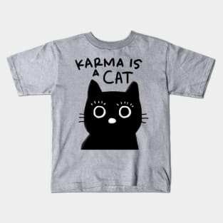 Black Cat Karma Midnight Kids T-Shirt